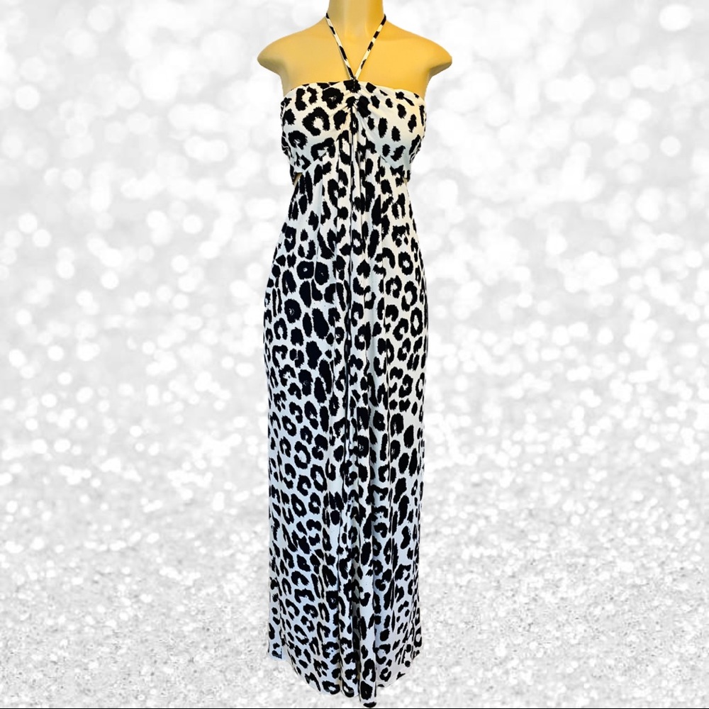 Express Black & White Leopard Dress NWOT